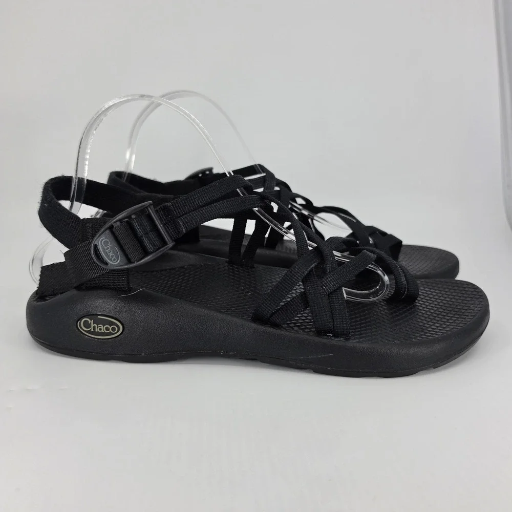 Womens Chaco Sz 11  ZX2 ZX/2 Classic Sandals Toe Loop Black Slingback J105492